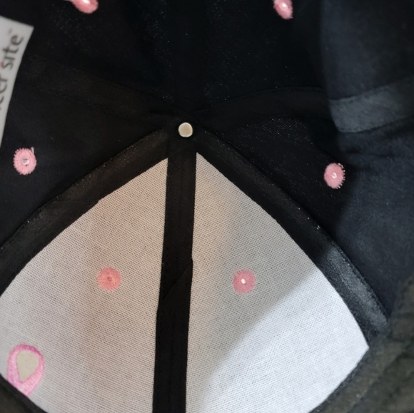 Breast Cancer Site woman's fully adjustable pink and black baseball cap. - Picture 5 of 8